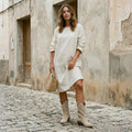Lulus Secrets - Ridar | Long-Sleeved Linen Dress Women