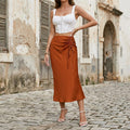 Lulus Secrets - Yomel | Ruched Satin Skirt Women