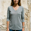 Lulus Secrets - Leven | V-Neck Long-Sleeved T-Shirt Women