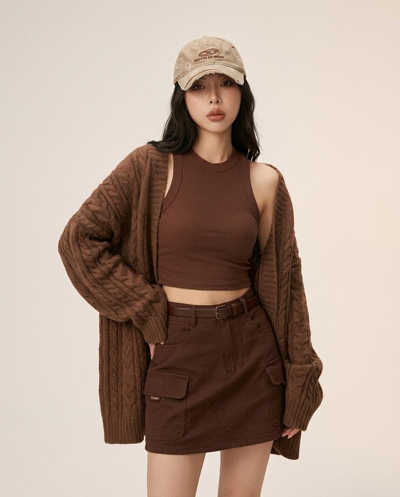 Lulus Secrets - Cover | Longline Cable-Knit Knit Cardigan Women