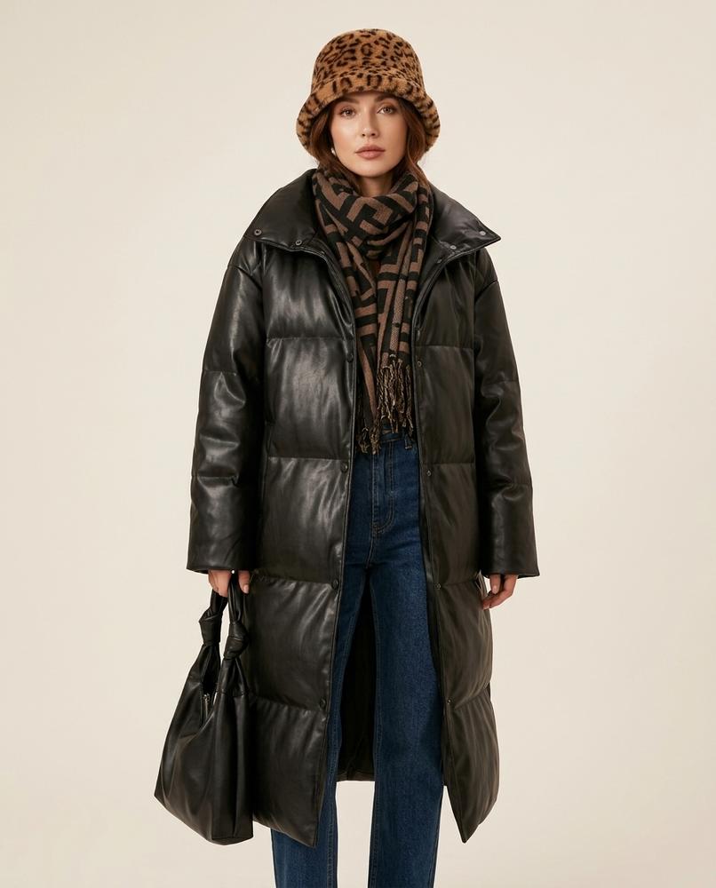 Lulus Secrets - Tanav | Padded Faux Leather Coat Women