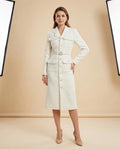 Lulus Secrets - Calor | Tweed Belted Coat Dress Women