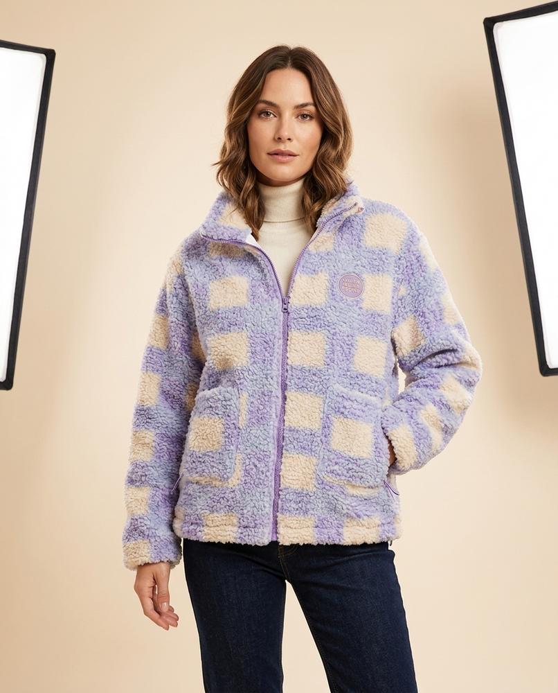 Lulus Secrets - Vedan | Checkered Fleece Jacket Women