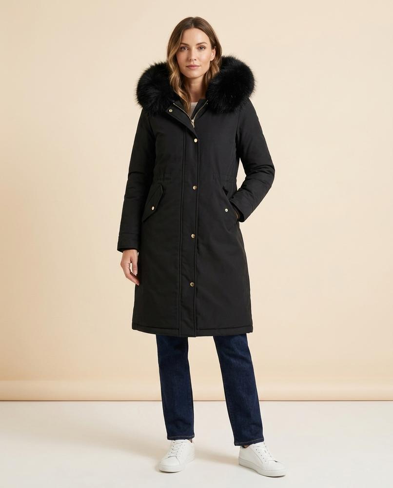 Lulus Secrets - Lasen | Fur-Trimmed Lined Coat Women