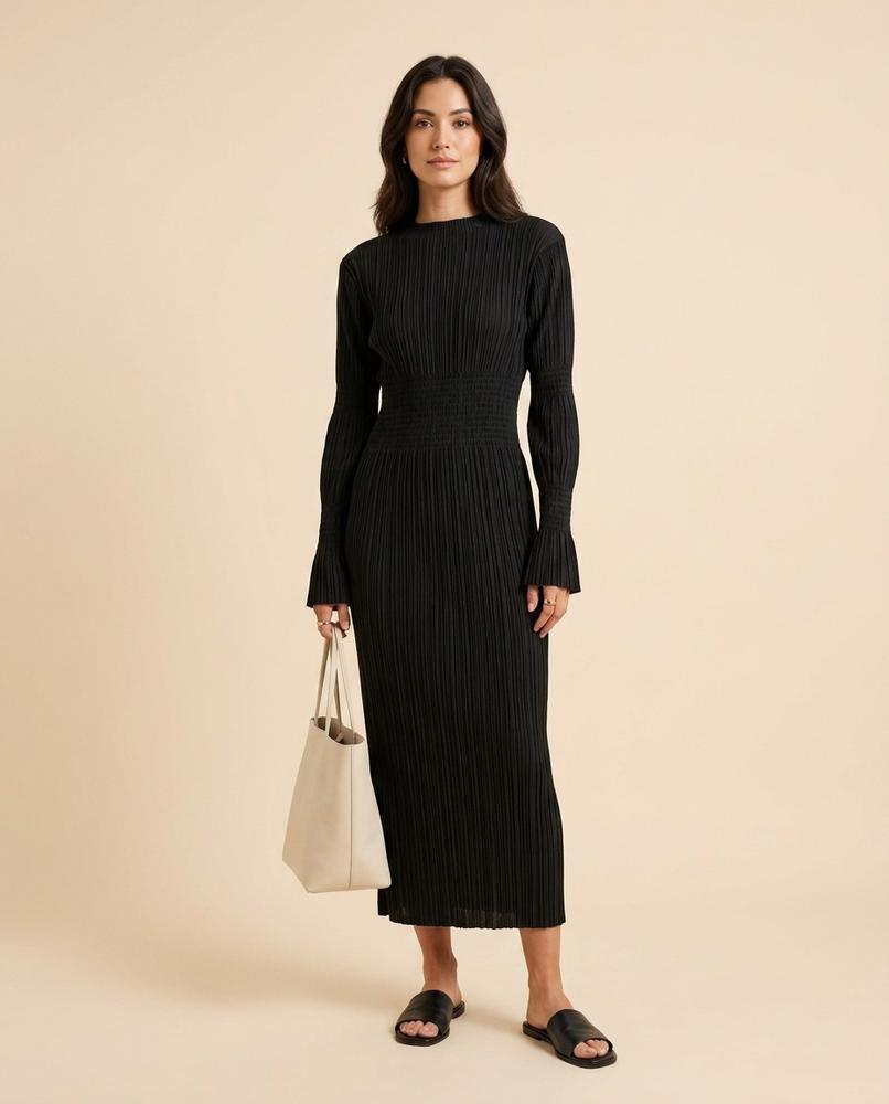 Lulus Secrets - Lovar | Pleated Long-Sleeved Midi Dress Women