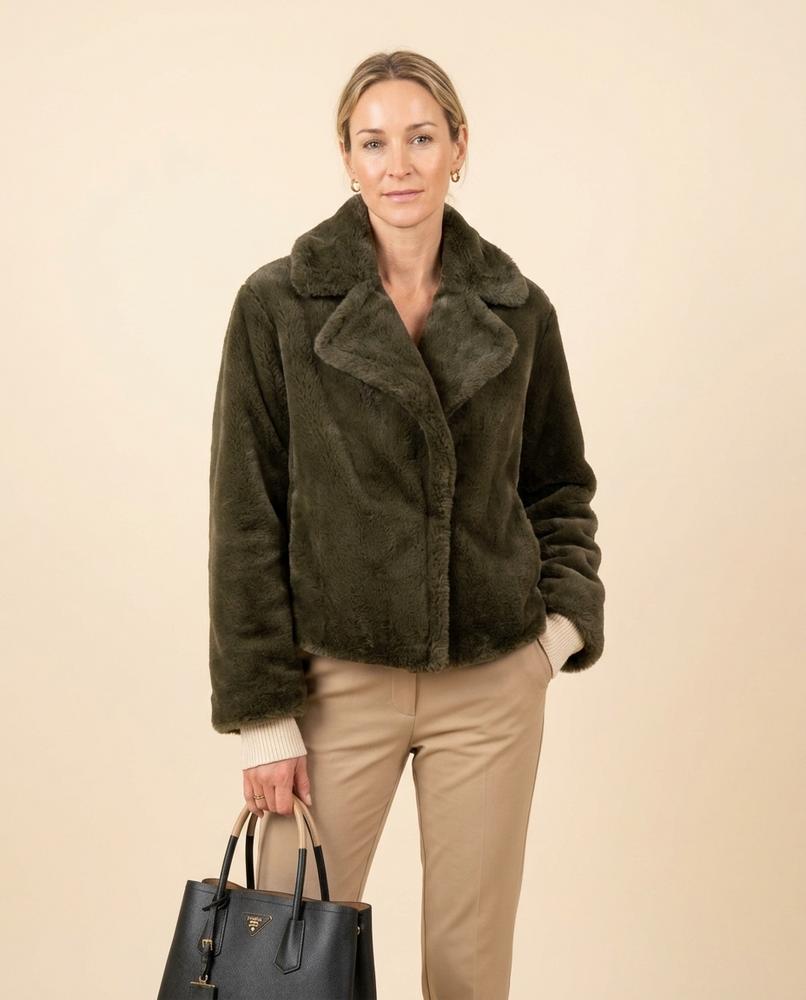 Lulus Secrets - Vatal | Faux Fur Collared Jacket Women