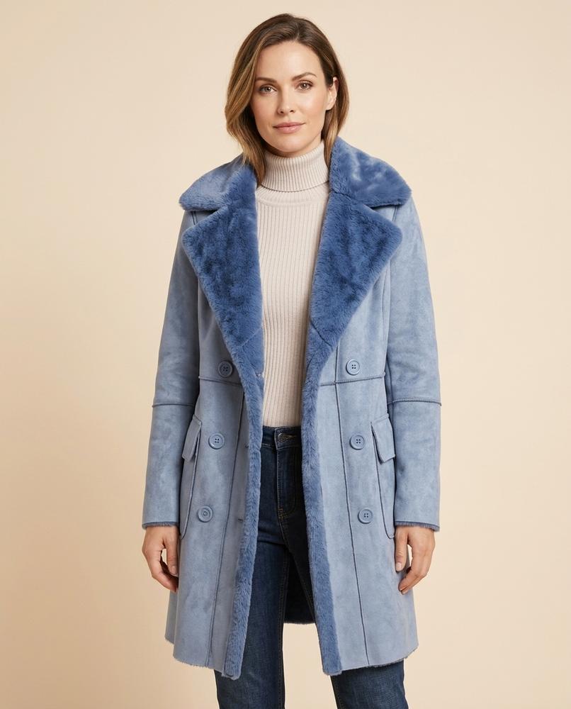 Lulus Secrets - Yovar | Faux-Shearling Double-Breasted Coat Women