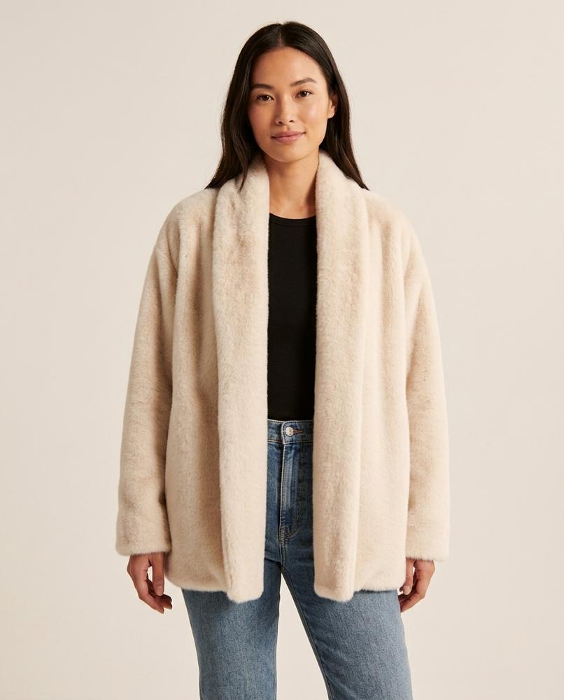 Lulus Secrets - Vatir | Faux-Fur Open-Front Coat Women