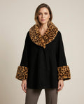 Lulus Secrets - Rohal | Faux Fur Trim Cape Style Coat Women