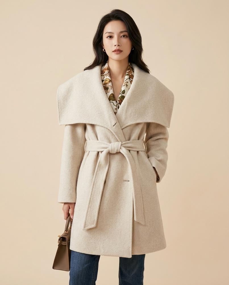 Lulus Secrets - Zelev | Asymmetrical Belted Coat Women