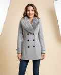 Lulus Secrets - Zedar | Double-Breasted Fur-Trimmed Coat Women