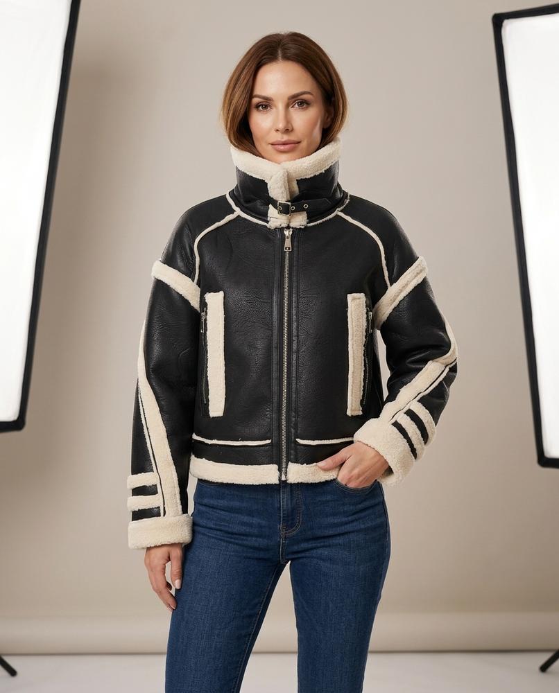 Lulus Secrets - Satal | Shearling-Lined High-Collar Jacket Women
