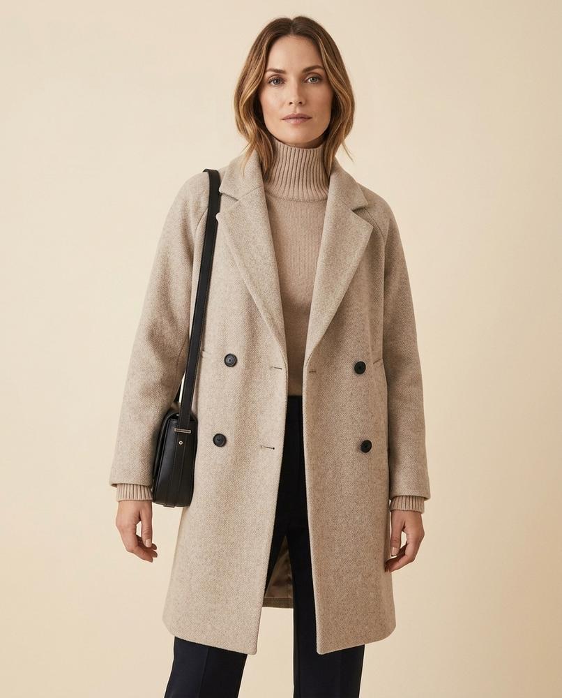 Lulus Secrets - Semer | Double-Breasted Heathered Coat Women