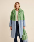 Lulus Secrets - Vilom | Color-Blocked Plush Coat Women