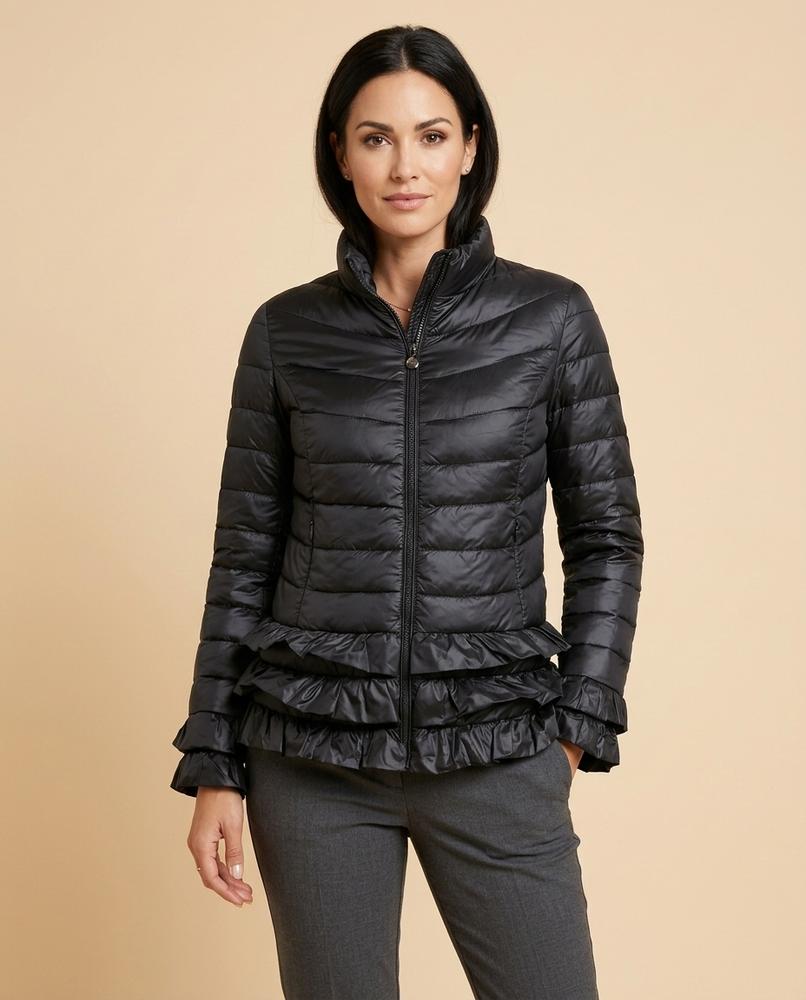 Lulus Secrets - Zavan | Quilted Ruffled Jacket Women
