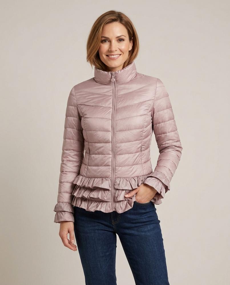 Lulus Secrets - Zavan | Quilted Ruffled Jacket Women