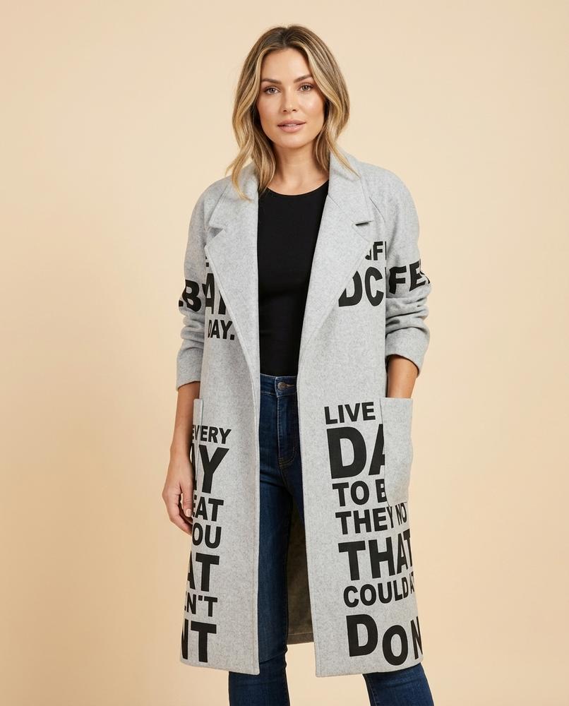 Lulus Secrets - Catal | Printed Longline Coat Women