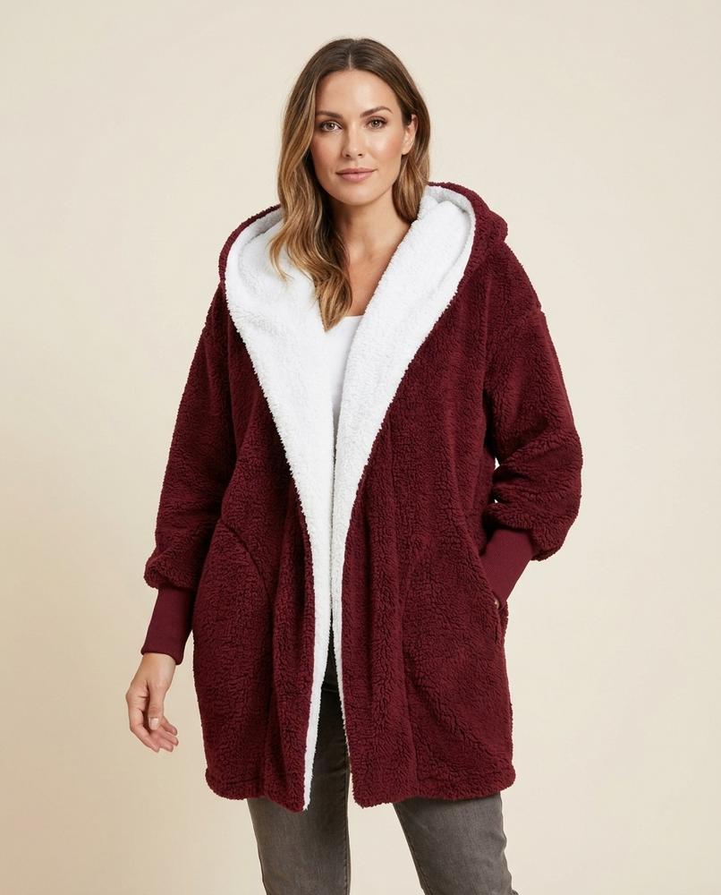 Lulus Secrets - Rimir | Hooded Two-Tone Coat Women