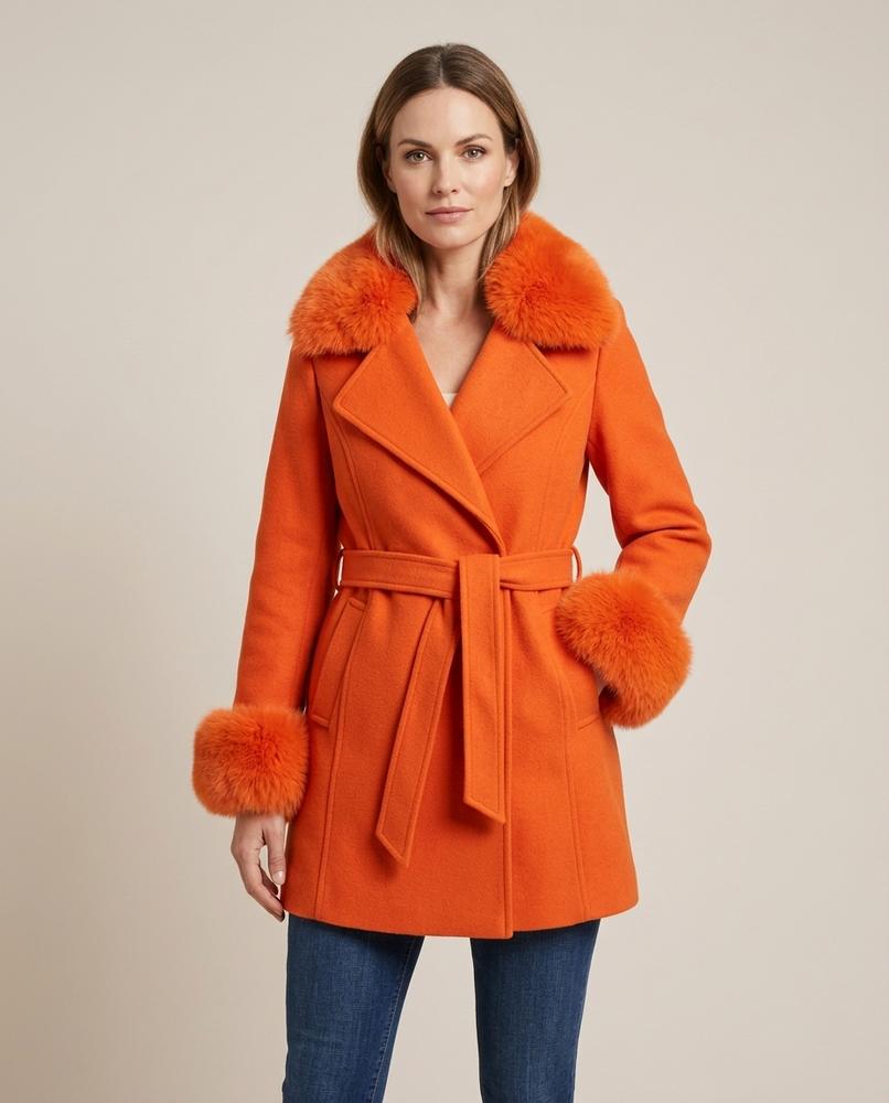 Lulus Secrets - Raren | Belted Fur-Trimmed Coat Women