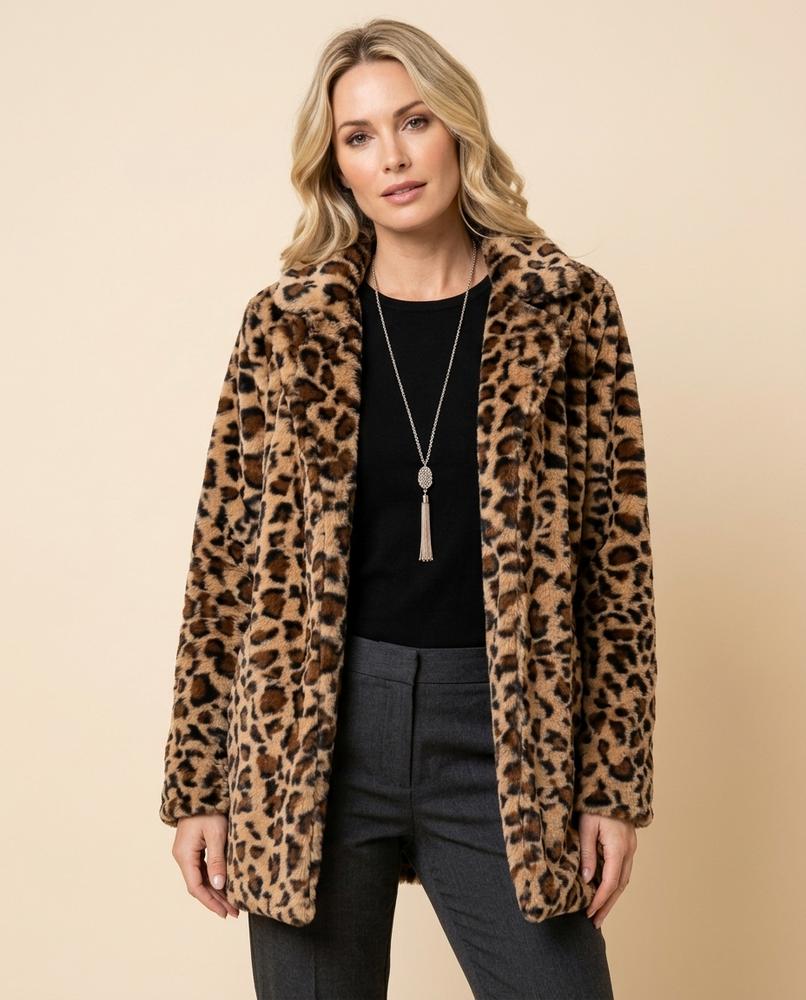 Lulus Secrets - Cavin | Leopard-Print Faux-Fur Coat Women