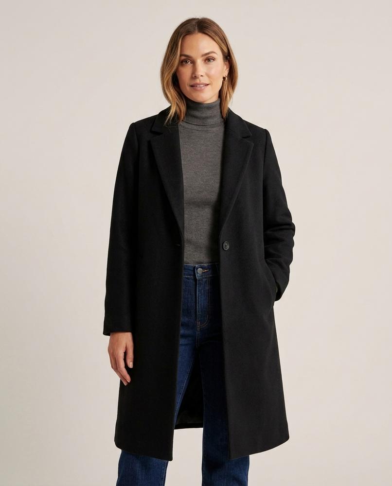 Lulus Secrets - Rolar | Single-Breasted Notched-Lapel Coat Women