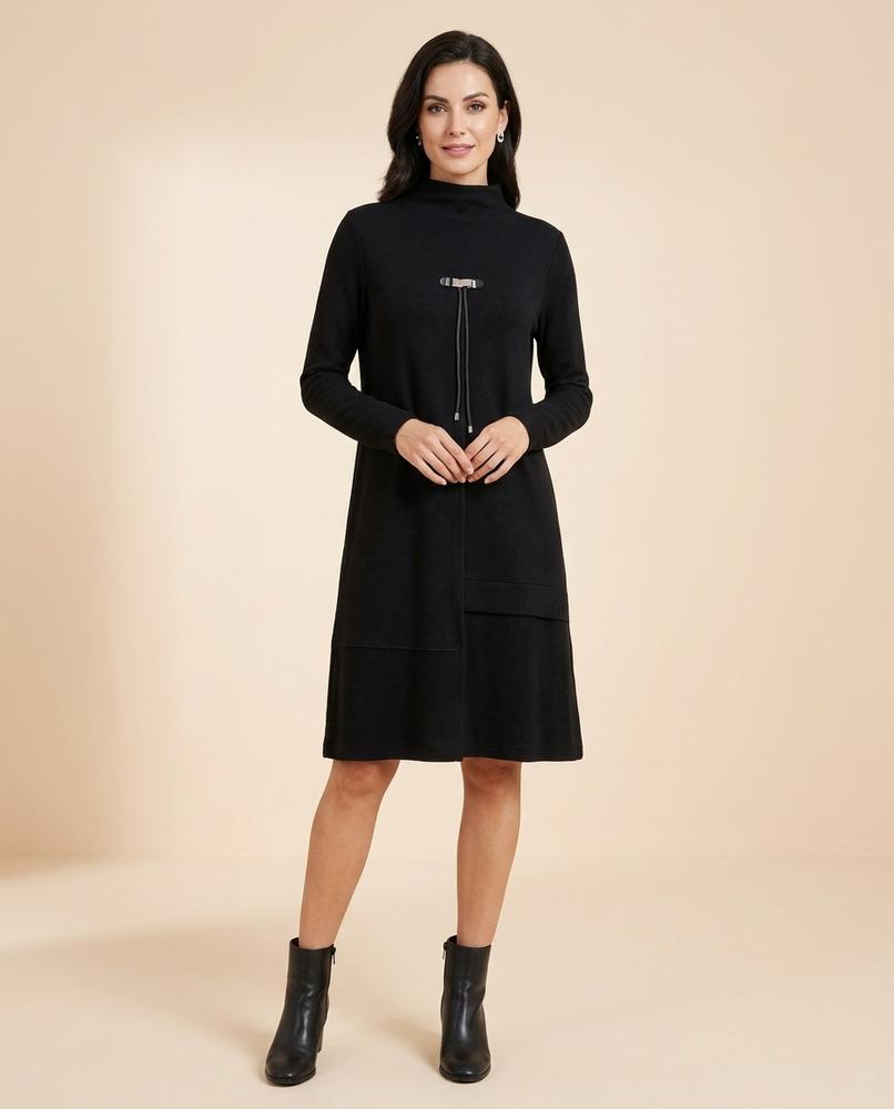 Lulus Secrets - Almin | Turtleneck Asymmetrical Dress Women