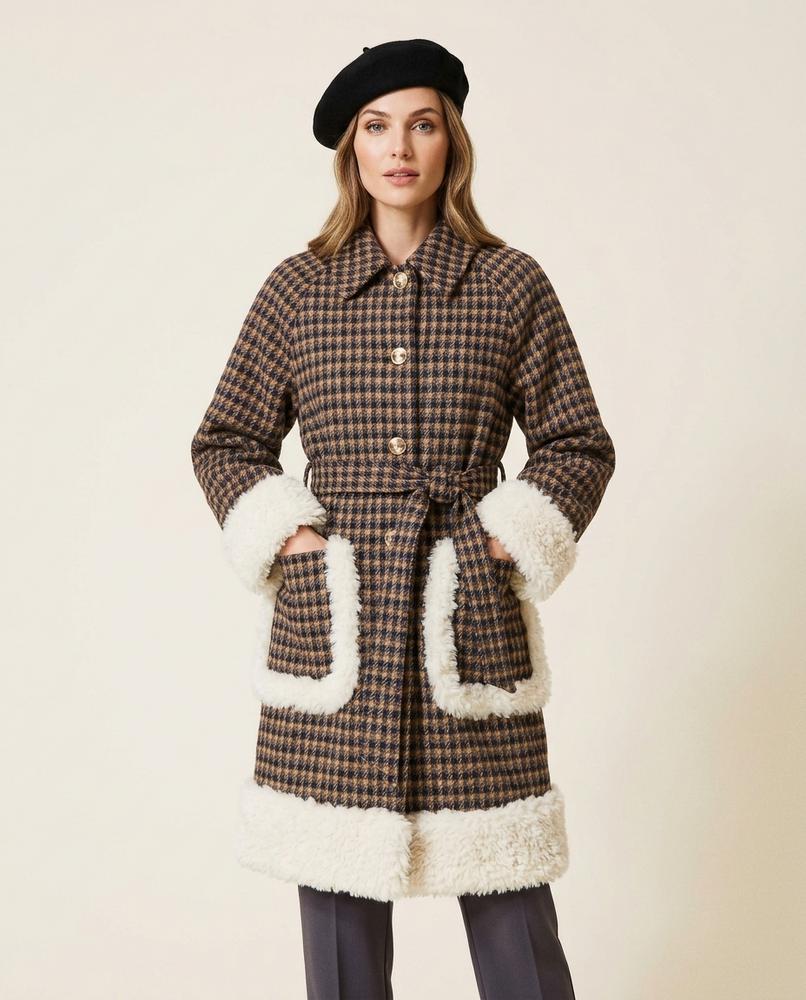 Lulus Secrets - Misin | Plaid Sherpa-Trimmed Coat Women