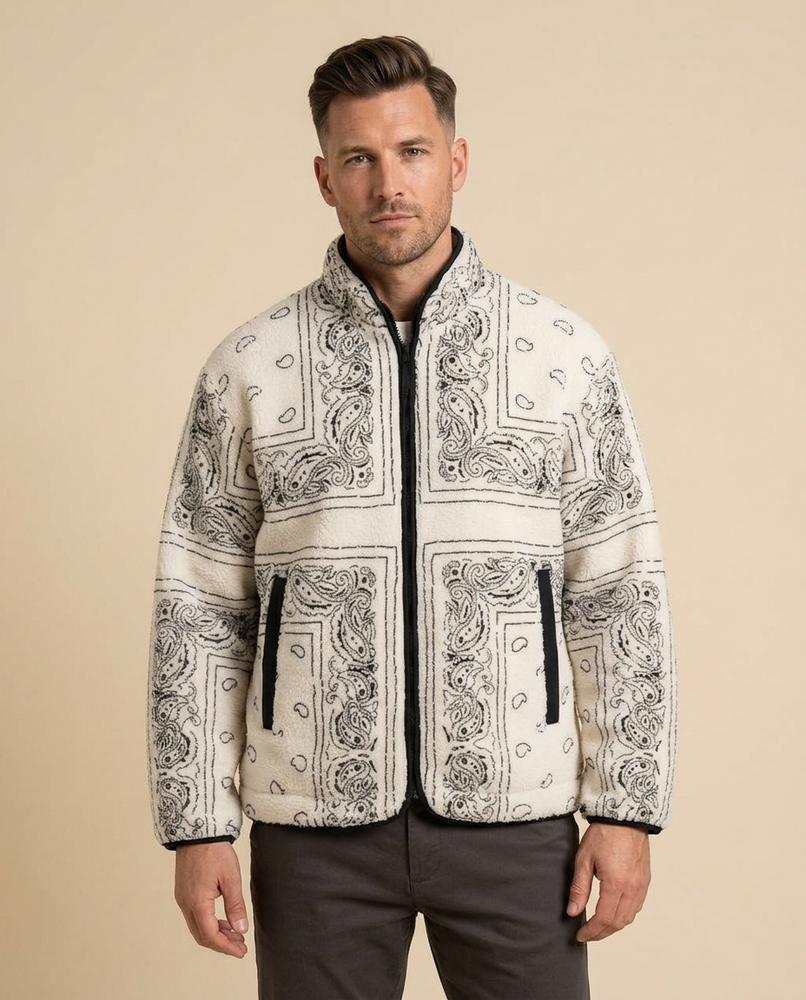 Lulus Secrets - Tasol | Fleece Paisley-Print Jacket Unisex