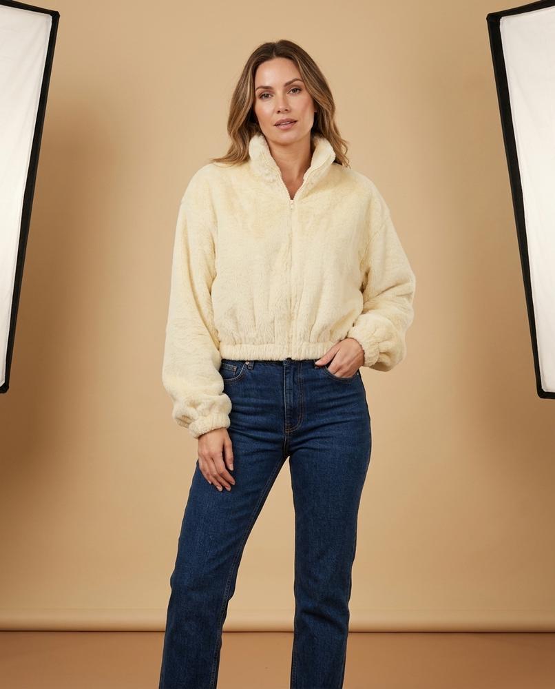 Lulus Secrets - Nodar | Plush Cropped Jacket Women