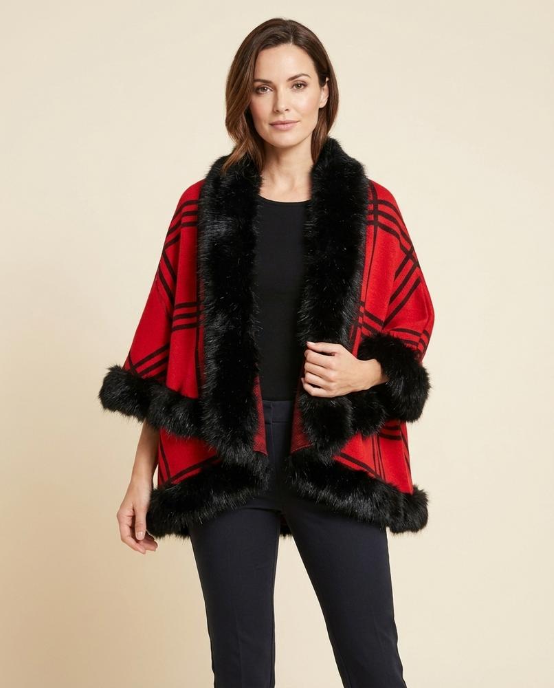 Lulus Secrets - Vidar | Plaid Fur-Trimmed Coat Women