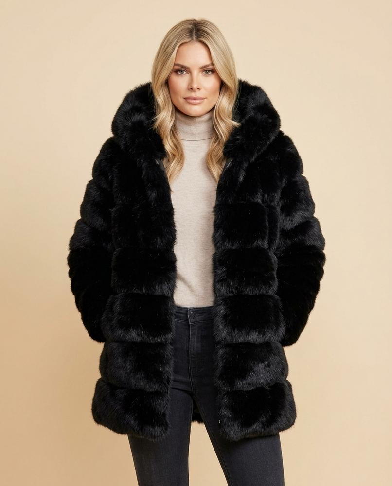 Lulus Secrets - Lyrev | Faux Fur Hooded Coat Women