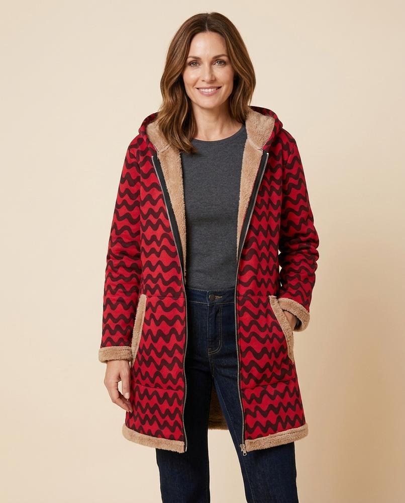 Lulus Secrets - Vamar | Fleece-Lined Patterned Coat Women