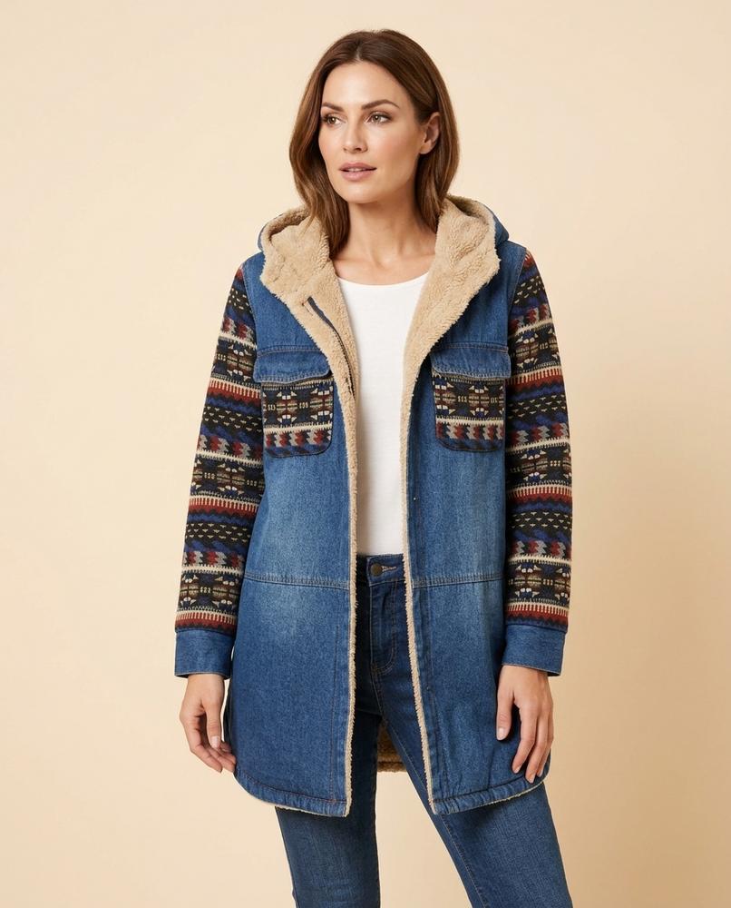 Lulus Secrets - Rotir | Fleece-Lined Mixed-Media Jacket Women