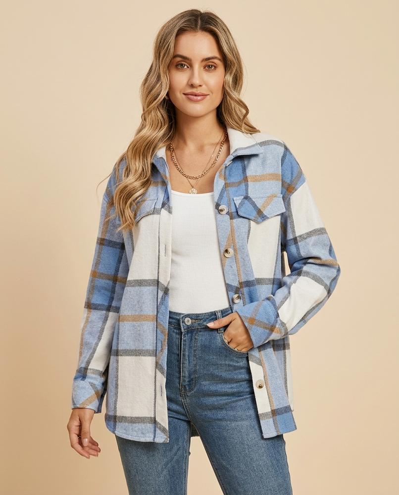 Lulus Secrets - Loken | Plaid Button-Front Jacket Women