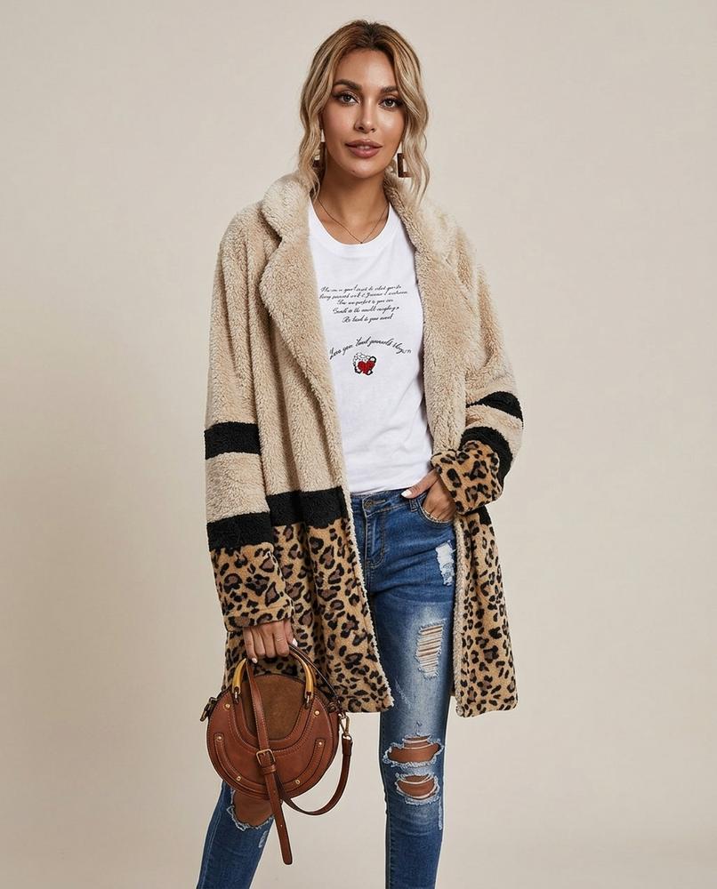Lulus Secrets - Visel | Color-Block Plush Coat Women