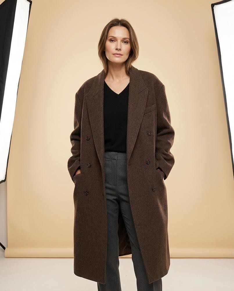 Lulus Secrets - Dasan | Double-Breasted Relaxed Fit Coat Women