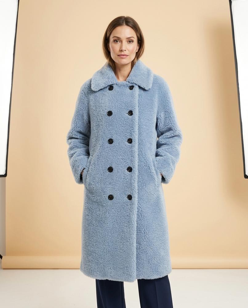 Lulus Secrets - Yolan | Double-Breasted Shearling Coat Women