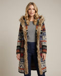 Lulus Secrets - Nelar | Patterned Faux Fur-Trimmed Coat Women