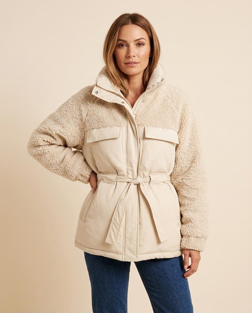 Lulus Secrets - Cosel | Belted Paneled Jacket Women