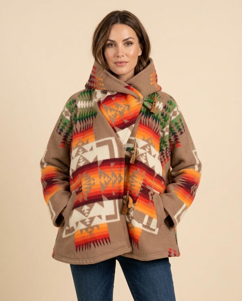 Lulus Secrets - Keran | Hooded Patterned Coat Women