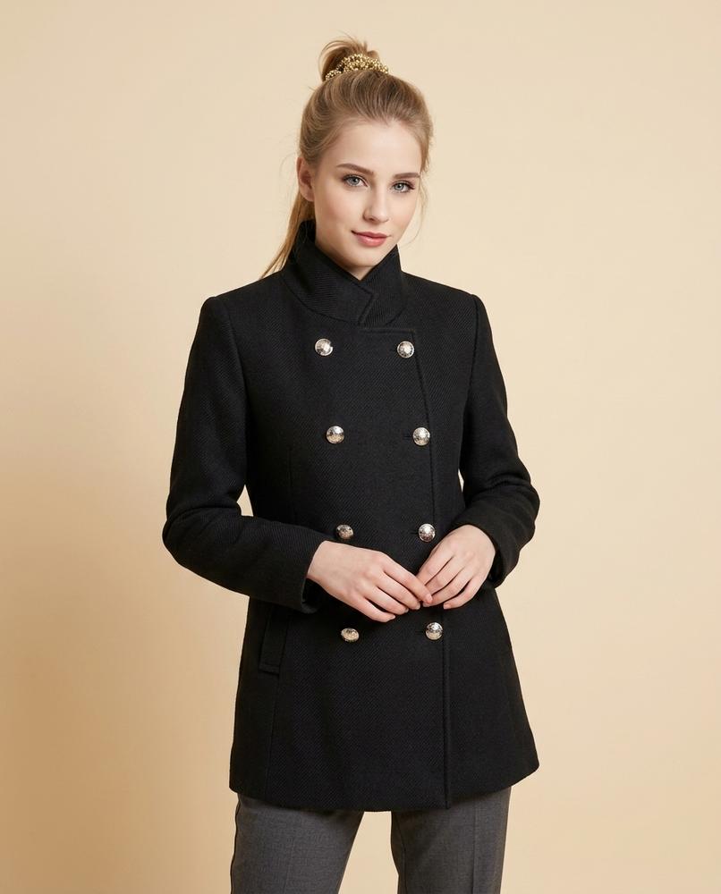 Lulus Secrets - Zerel | Double-Breasted Funnel-Neck Coat Women