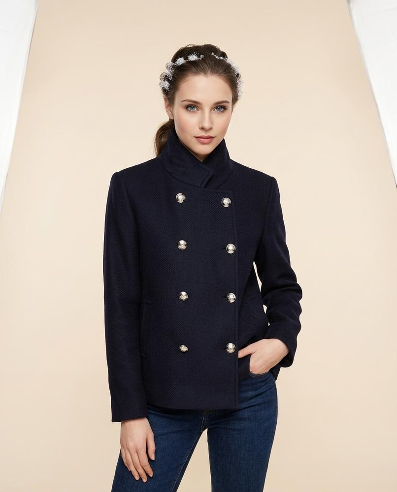 Lulus Secrets - Zerel | Double-Breasted Funnel-Neck Coat Women