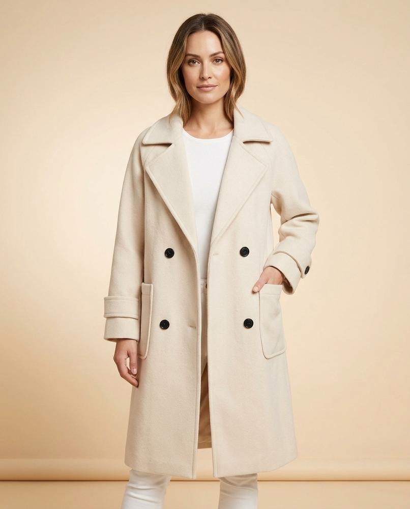 Lulus Secrets - Ardar | Double-Breasted Notched Lapel Coat Women