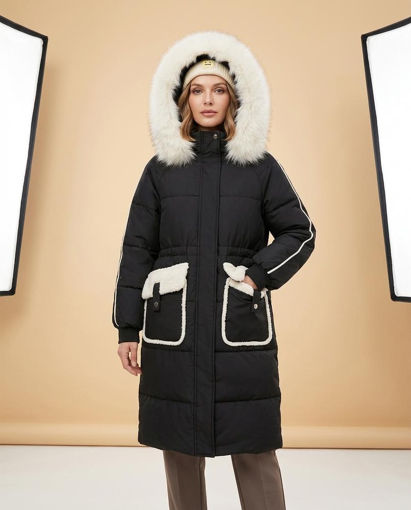 Lulus Secrets - Ladar | Padded Fur-Trimmed Coat Women