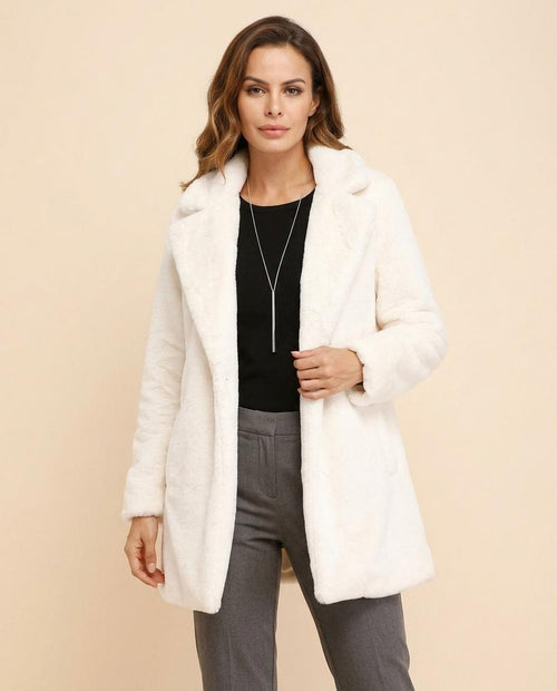 Lulus Secrets - Datal | Open-Front Faux-Fur Coat Women