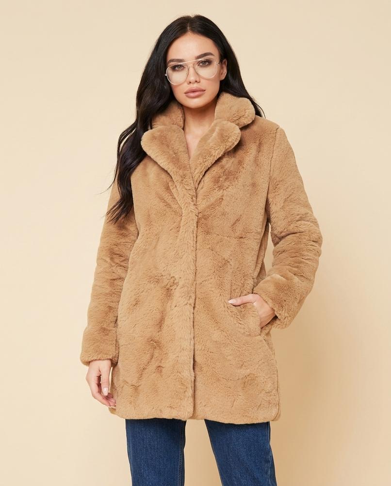 Lulus Secrets - Nenal | Faux-Fur Open-Front Coat Women