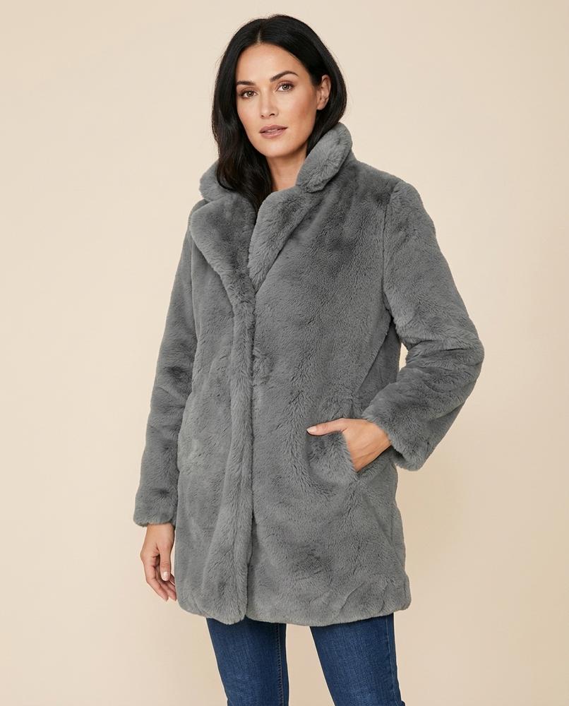 Lulus Secrets - Nenal | Faux-Fur Open-Front Coat Women