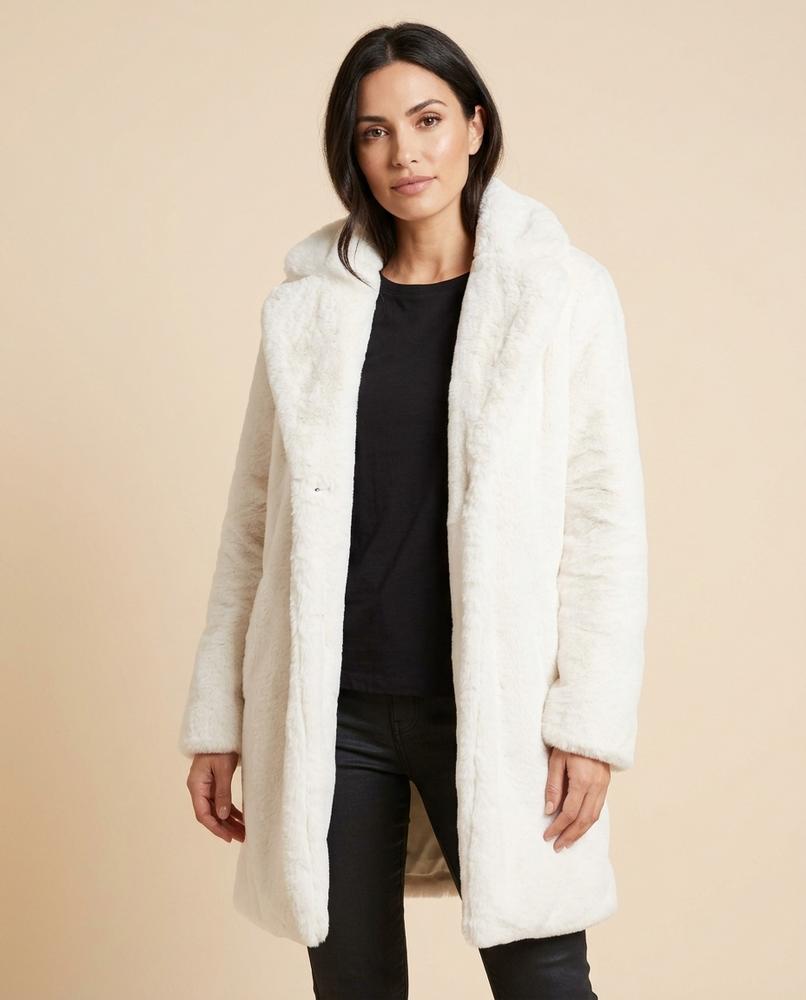Lulus Secrets - Nenal | Faux-Fur Open-Front Coat Women