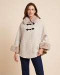 Lulus Secrets - Lysen | Cape-Style Faux-Fur Trim Coat Women