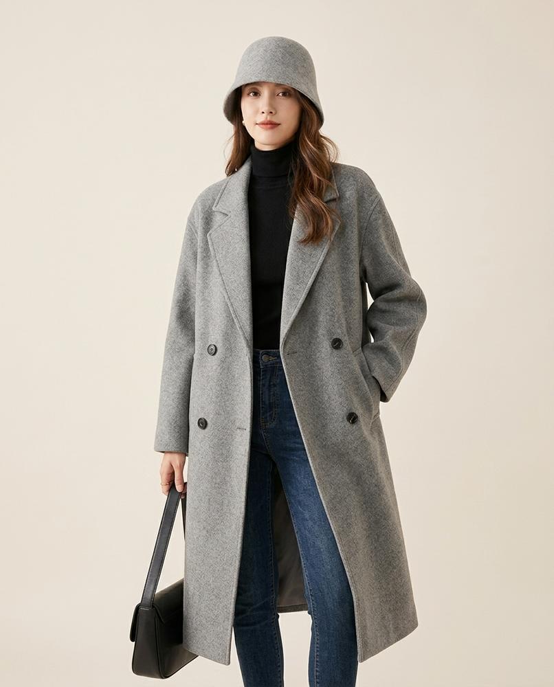 Lulus Secrets - Zamar | Double-Breasted Wool-Blend Coat Women
